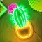 Summer Cactus Neon Sign with Flower – LED Light Sign for Tropical Decor, Beach Vibes, and Aesthetic Wall Accent for Home, Nursery, and Party